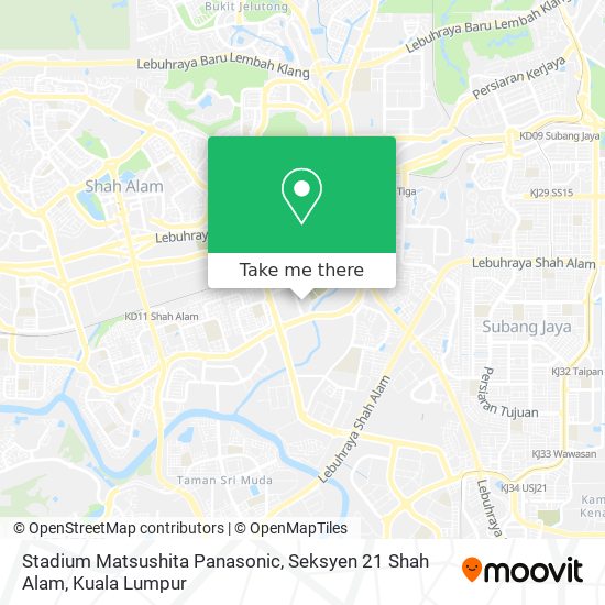 Stadium Matsushita Panasonic, Seksyen 21 Shah Alam map