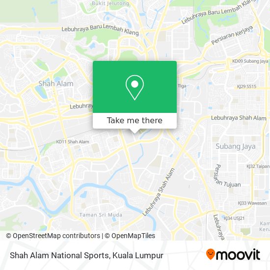 Shah Alam National Sports map