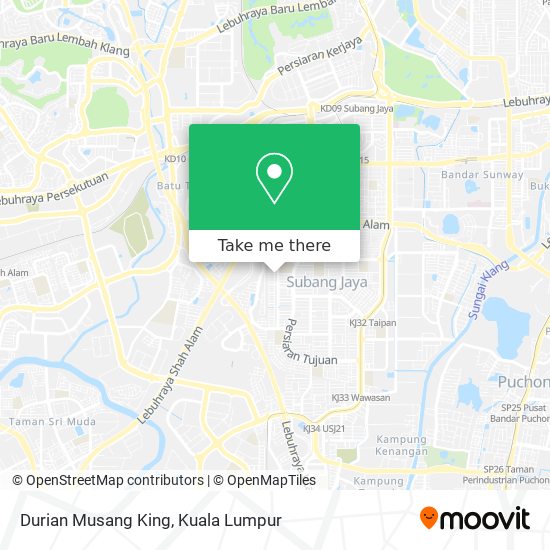 Durian Musang King map