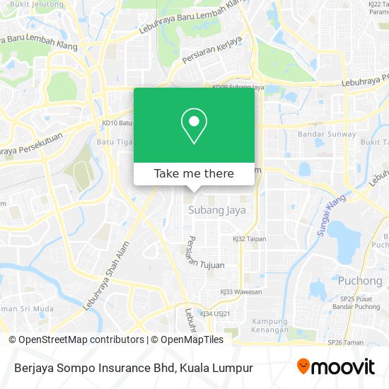 Berjaya Sompo Insurance Bhd map