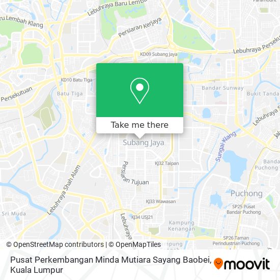 Peta Pusat Perkembangan Minda Mutiara Sayang Baobei