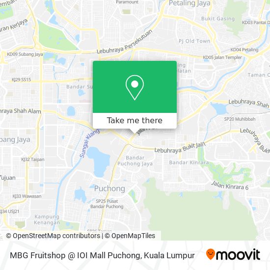 MBG Fruitshop @ IOI Mall Puchong map