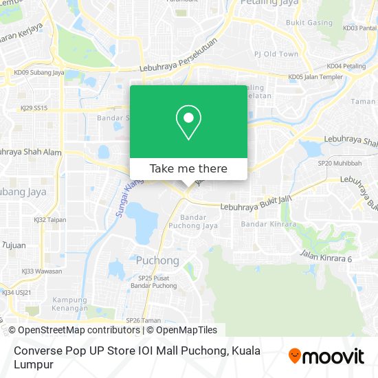 Converse Pop UP Store IOI Mall Puchong map