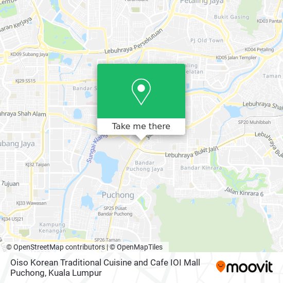 Oiso Korean Traditional Cuisine and Cafe IOI Mall Puchong map