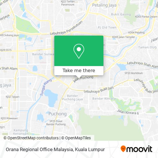 Orana Regional Office Malaysia map