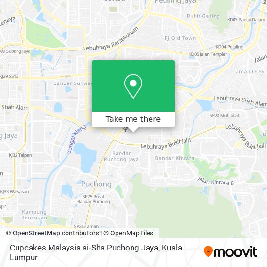 Cupcakes Malaysia ai-Sha Puchong Jaya map