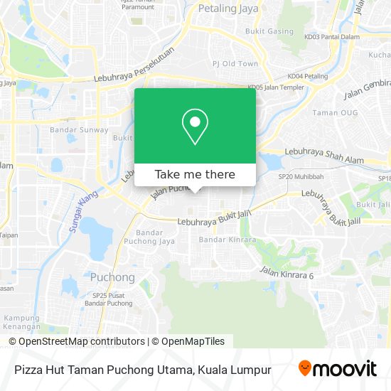 Peta Pizza Hut Taman Puchong Utama