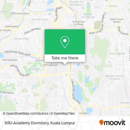 KRU Academy Dormitory map