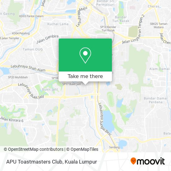 APU Toastmasters Club map