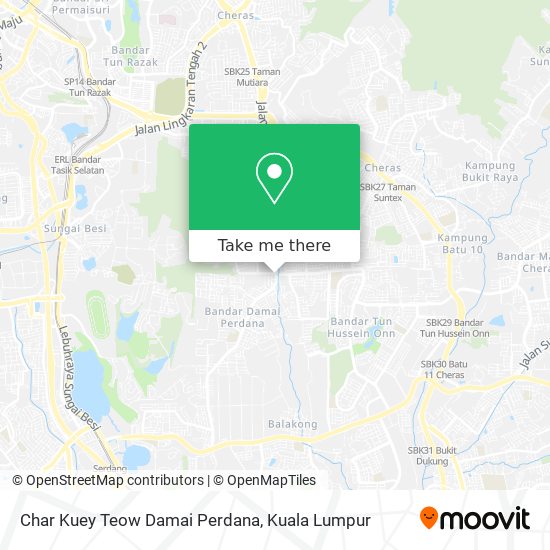 Peta Char Kuey Teow Damai Perdana
