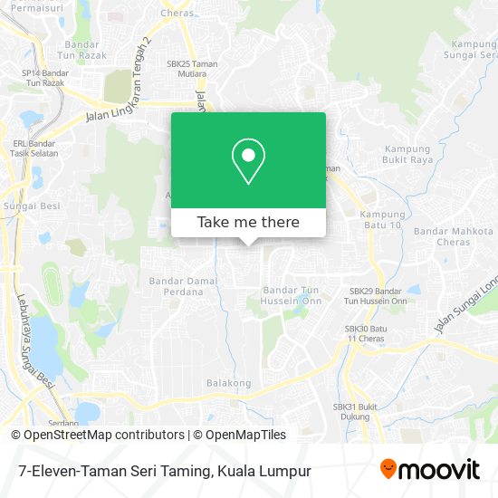 7-Eleven-Taman Seri Taming map