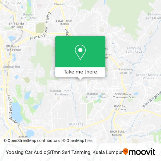 Peta Yoosing Car Audio@Tmn Seri Tanming