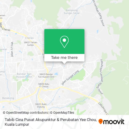 Tabib Cina Pusat Akupunktur & Perubatan Yee Chou map