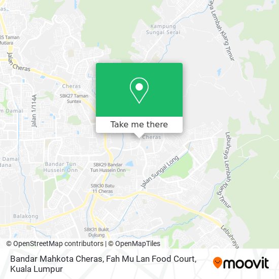 Bandar Mahkota Cheras, Fah Mu Lan Food Court map