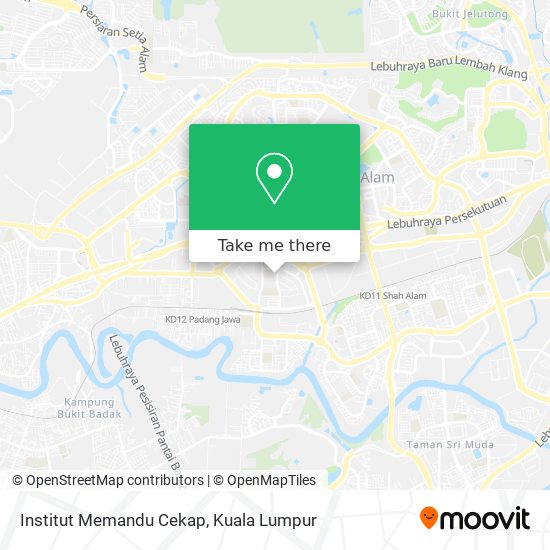 Institut Memandu Cekap map