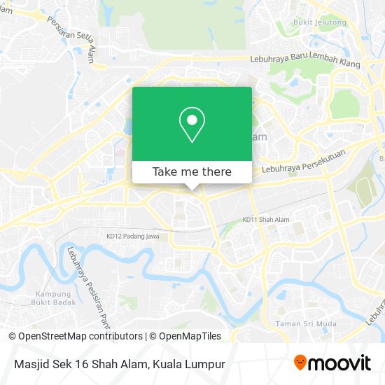 Masjid Sek 16 Shah Alam map