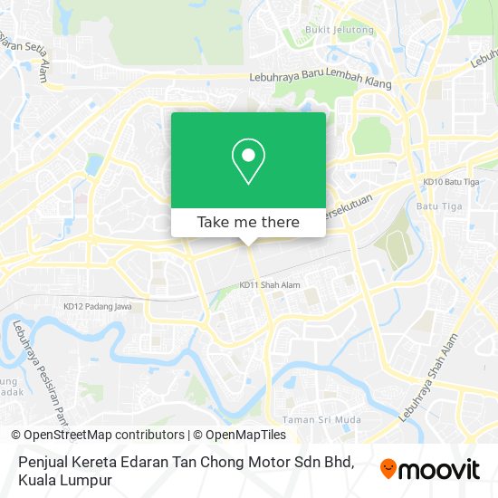 Peta Penjual Kereta Edaran Tan Chong Motor Sdn Bhd