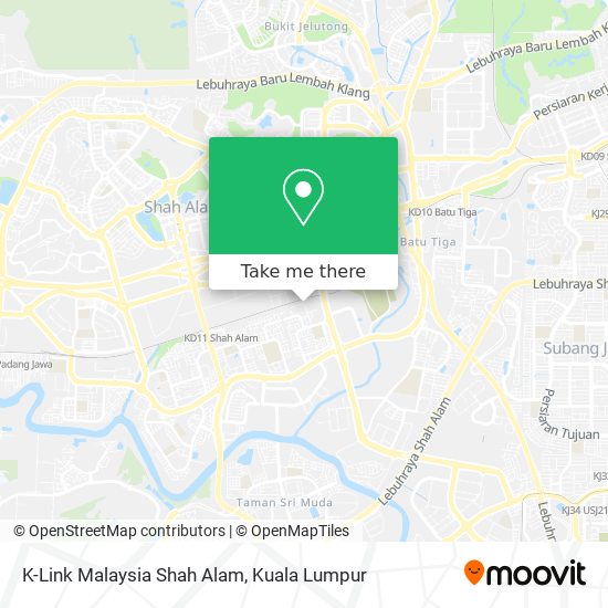 Peta K-Link Malaysia Shah Alam