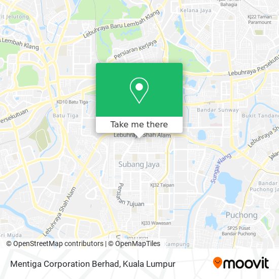 Mentiga Corporation Berhad map
