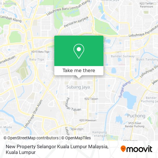 Peta New Property Selangor Kuala Lumpur Malaysia