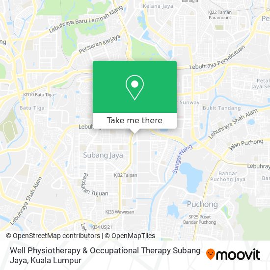 Well Physiotherapy & Occupational Therapy Subang Jaya map