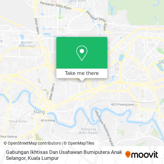 Gabungan Ikhtisas Dan Usahawan Bumiputera Anak Selangor map