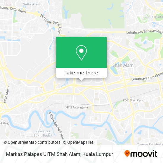 Markas Palapes UITM Shah Alam map
