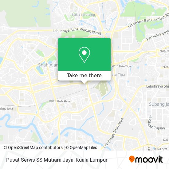 Peta Pusat Servis SS Mutiara Jaya