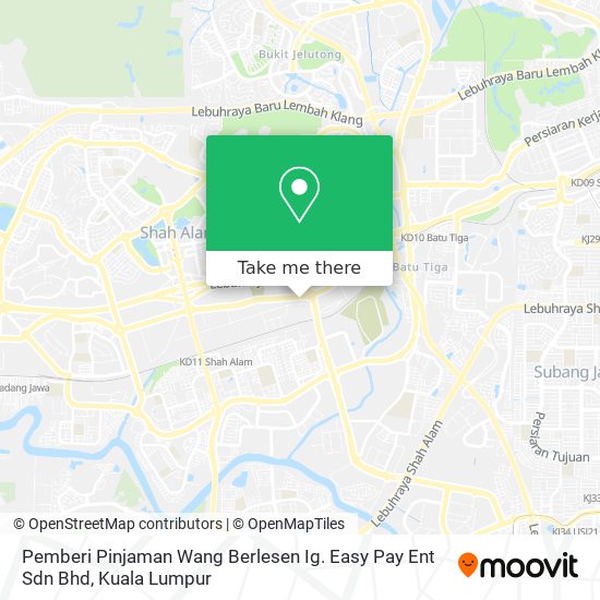 Peta Pemberi Pinjaman Wang Berlesen Ig. Easy Pay Ent Sdn Bhd