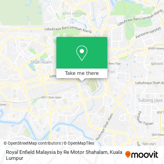Peta Royal Enfield Malaysia by Re Motor Shahalam