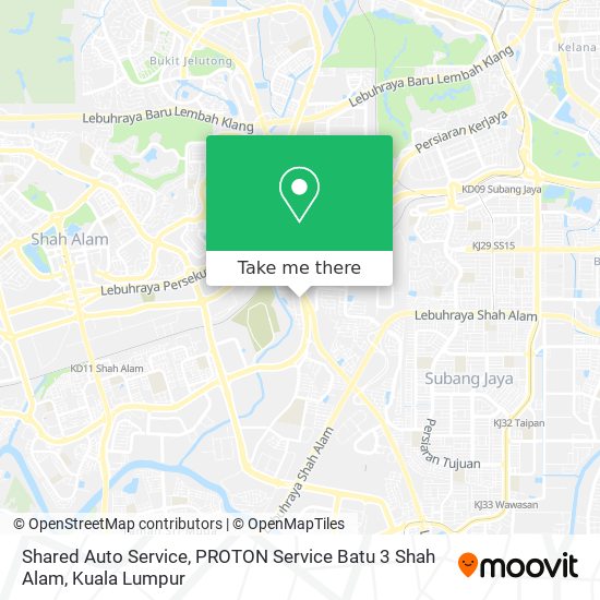 Shared Auto Service, PROTON Service Batu 3 Shah Alam map