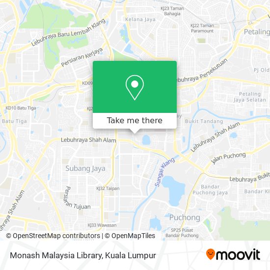 Monash Malaysia Library map