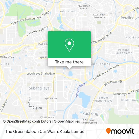 The Green Saloon Car Wash map