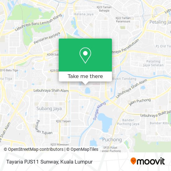 Tayaria PJS11 Sunway map