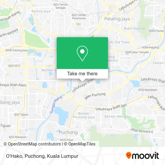 O'Hako, Puchong map