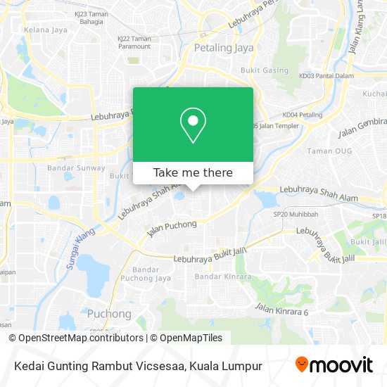 Peta Kedai Gunting Rambut Vicsesaa