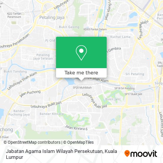 Peta Jabatan Agama Islam Wilayah Persekutuan