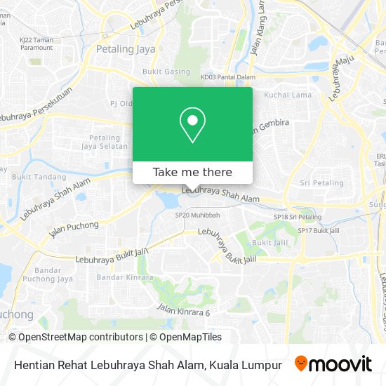 Peta Hentian Rehat Lebuhraya Shah Alam