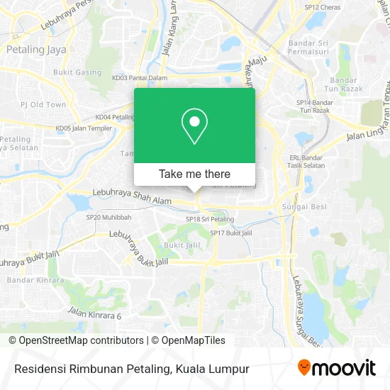 Residensi Rimbunan Petaling map