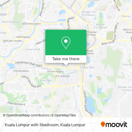 Kuala Lumpur with 3bedroom map