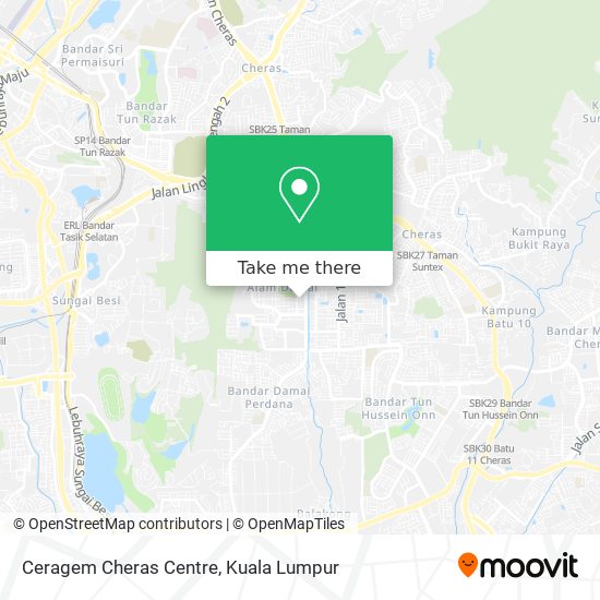 Ceragem Cheras Centre map