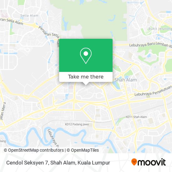 Cendol Seksyen 7, Shah Alam map