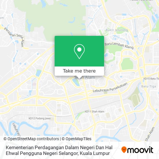 Kementerian Perdagangan Dalam Negeri Dan Hal Ehwal Pengguna Negeri Selangor map