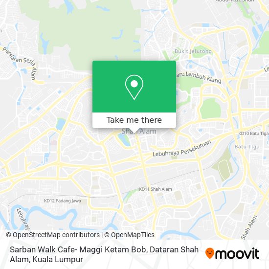 Peta Sarban Walk Cafe- Maggi Ketam Bob, Dataran Shah Alam
