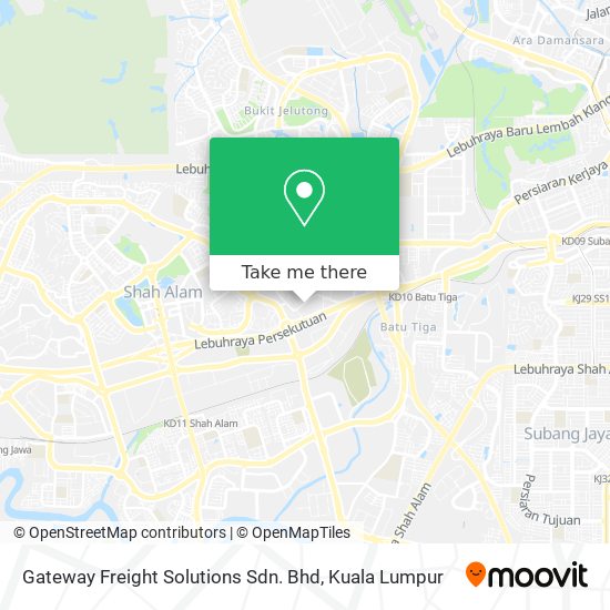 Gateway Freight Solutions Sdn. Bhd map