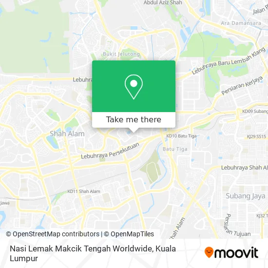 Nasi Lemak Makcik Tengah Worldwide map