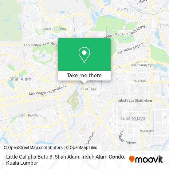 Peta Little Caliphs Batu 3, Shah Alam, Indah Alam Condo
