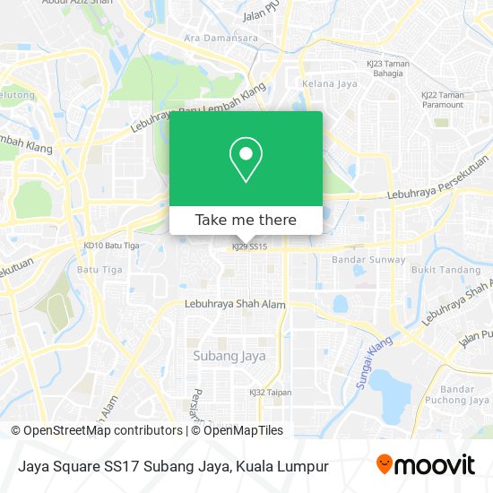 Jaya Square SS17 Subang Jaya map