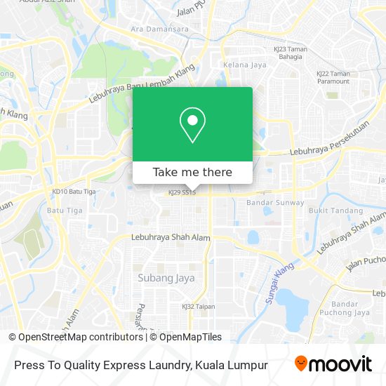 Press To Quality Express Laundry map