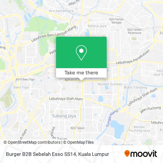 Burger B2B Sebelah Esso SS14 map